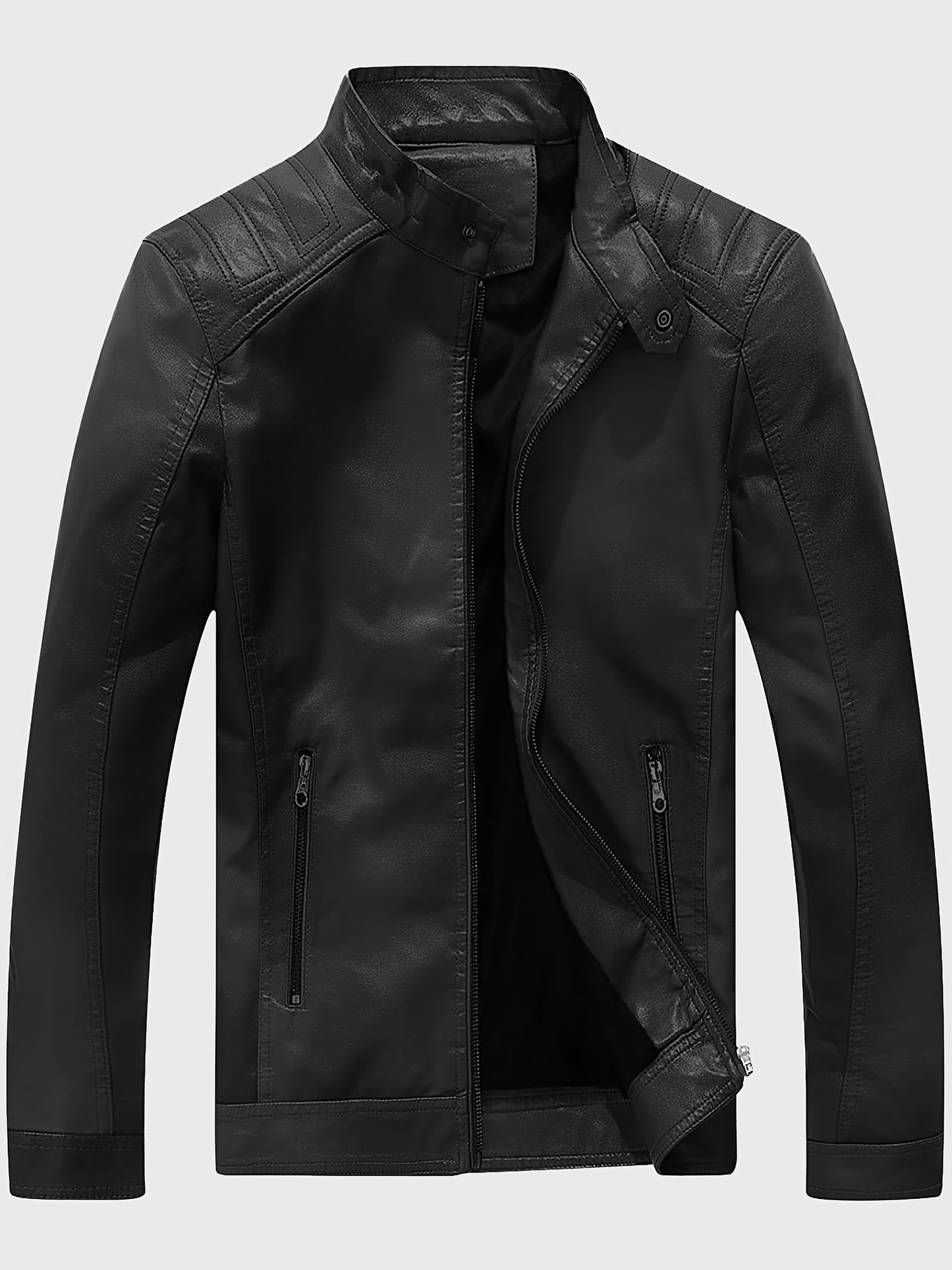 Men's Red Faux Leather Moto Jacket – Bold Biker Style