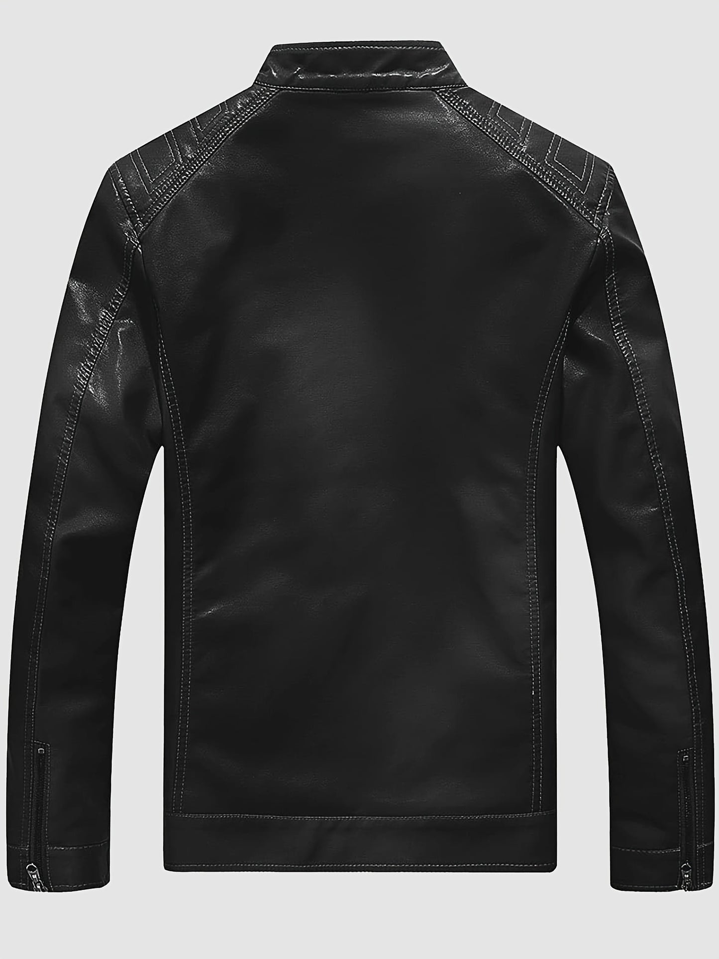 Men's Red Faux Leather Moto Jacket – Bold Biker Style